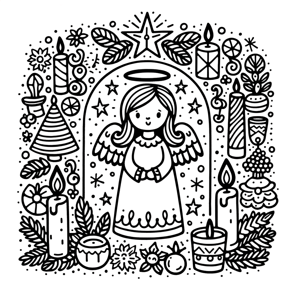 Kostenlose Malvorlage Advent PDF