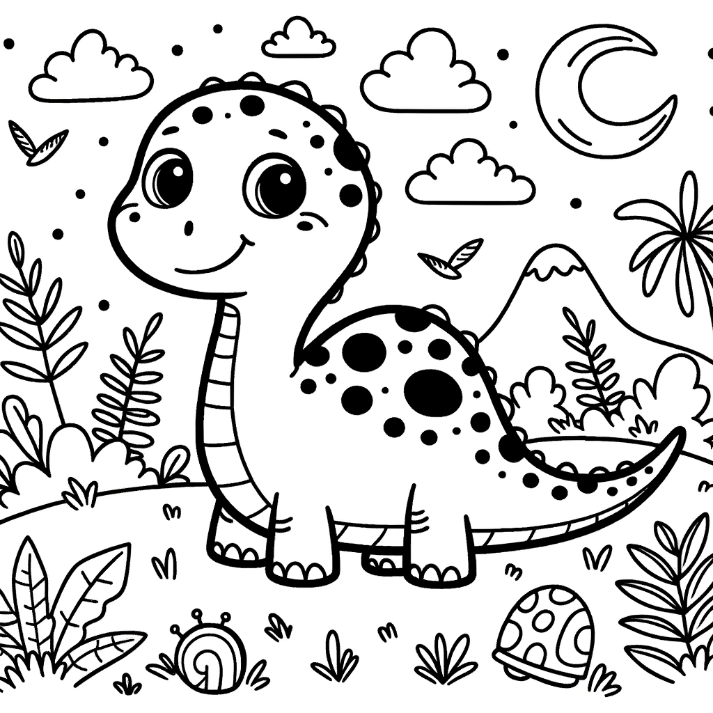 Kostenlose Malvorlage Dinosaurier PDF
