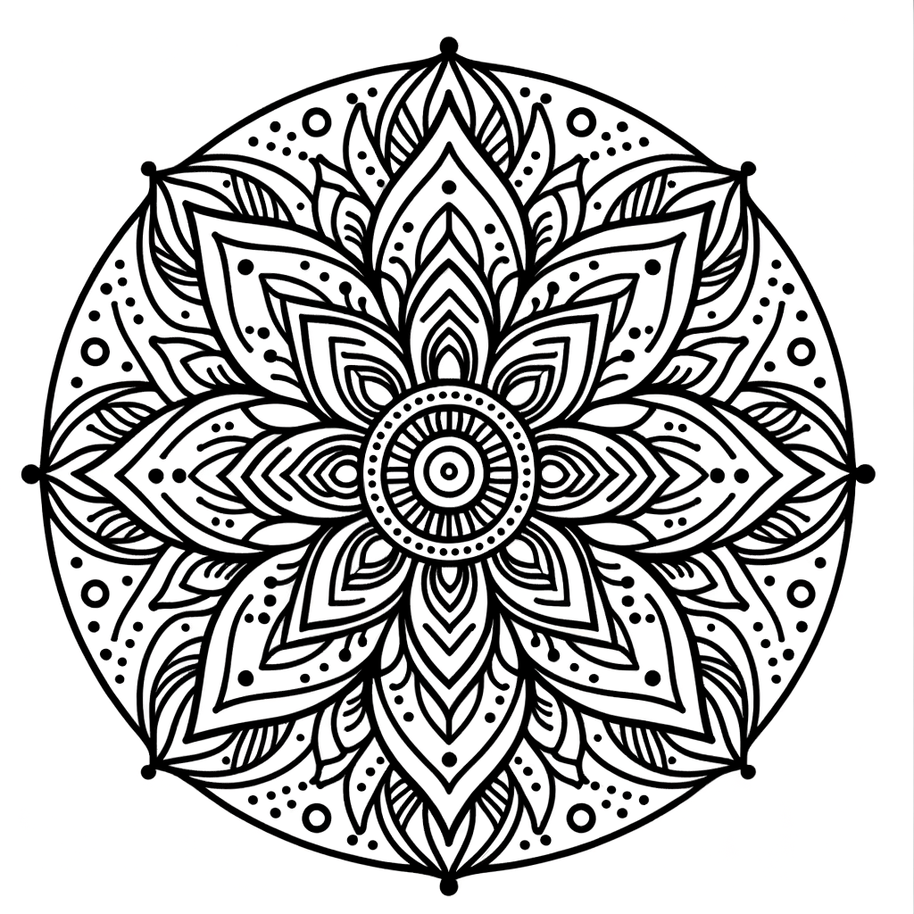 Kostenlose Malvorlage Mandala PDF