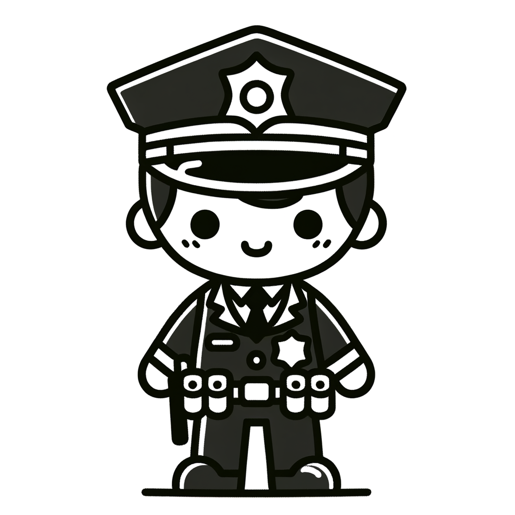 Kostenlose Malvorlage Polizei PDF