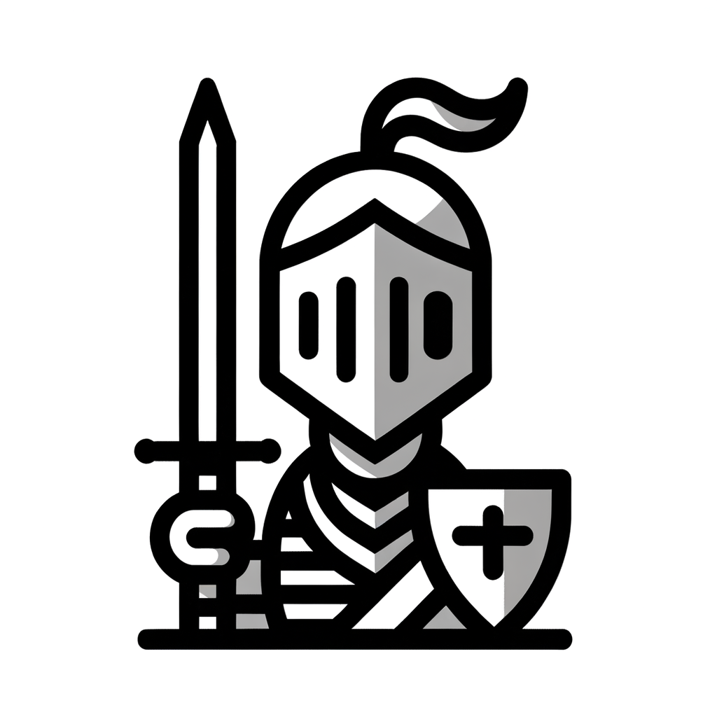 Kostenlose Malvorlage Ritter PDF