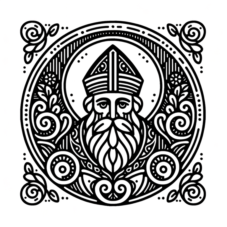 Kostenlose Nikolaus Ausmalbilder PDF - Meine-Malvorlage.de