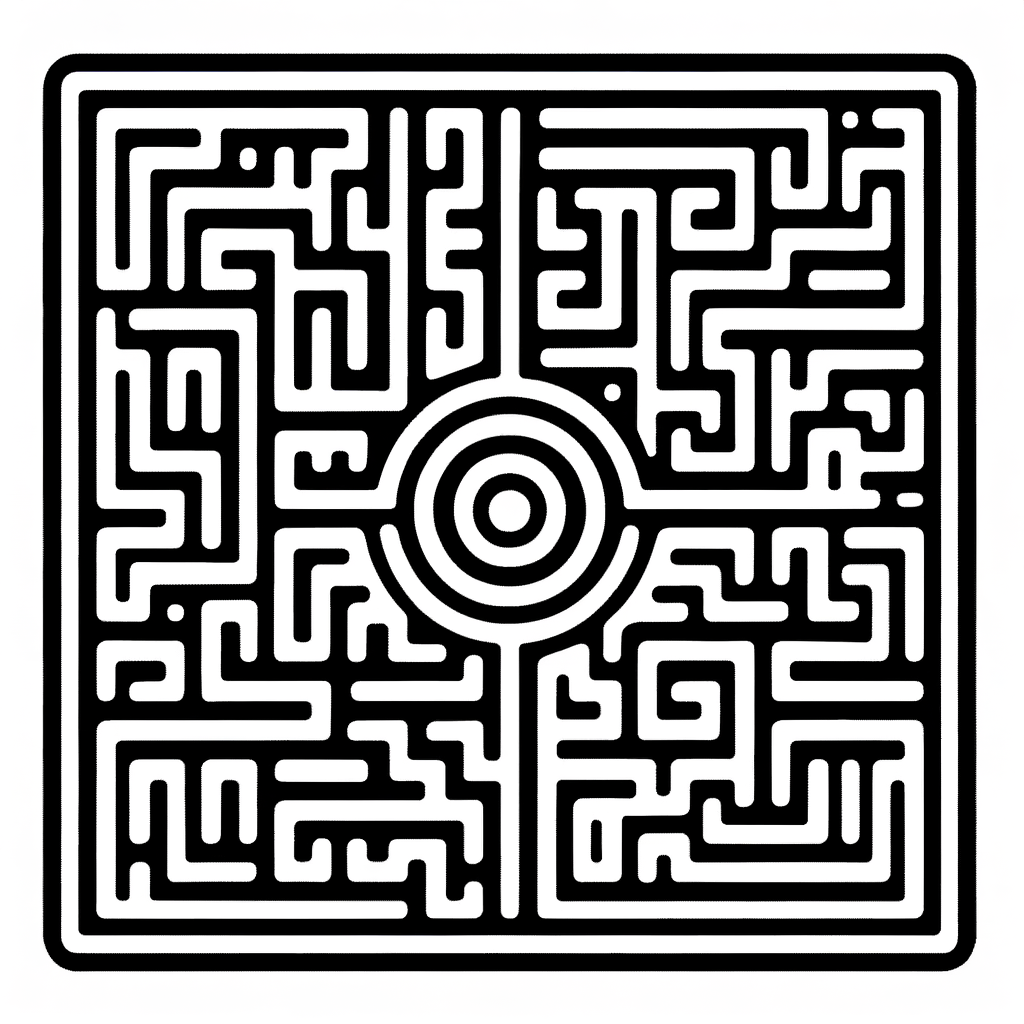 Kostenlose PDF Labyrinth Malbild