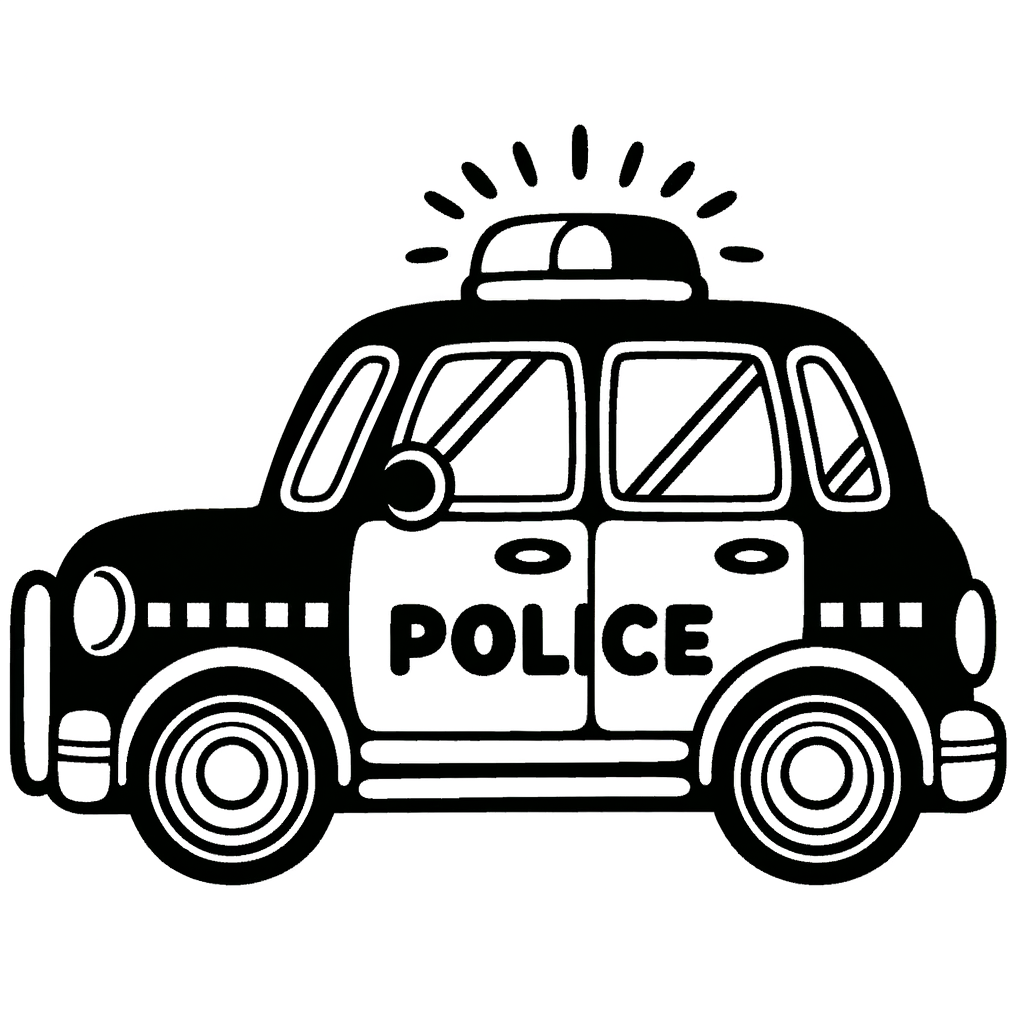 Kostenlose Polizeiauto Druckvorlage PDF