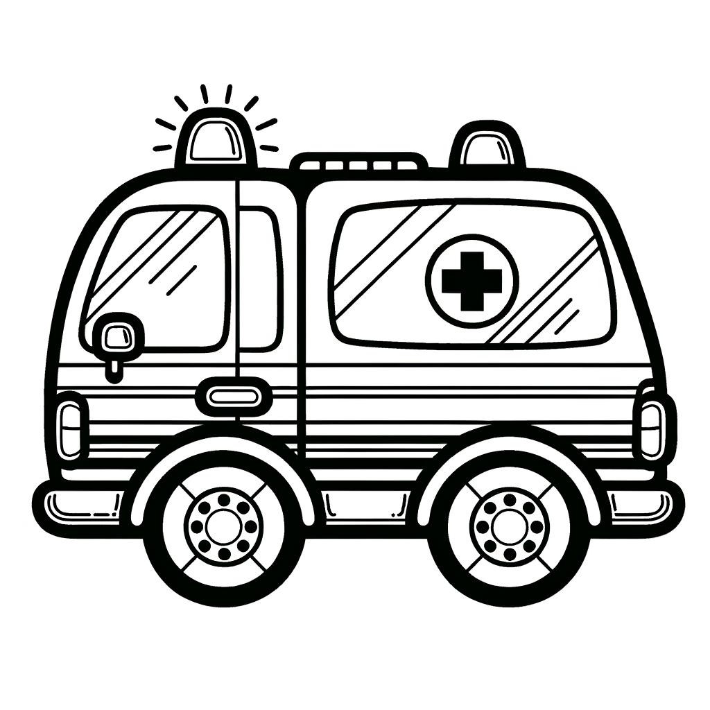 Kostenlose Rettungswagen Ausmalbilder PDF