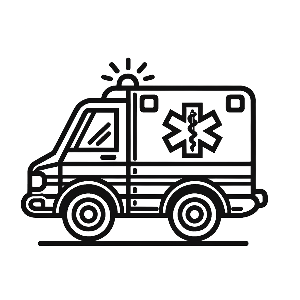 Kostenlose Rettungswagen Malvorlagen PDF
