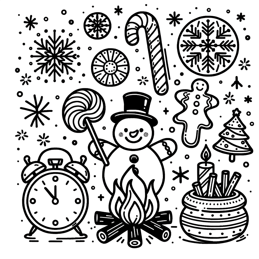 Kostenlose Silvester Druckvorlage PDF