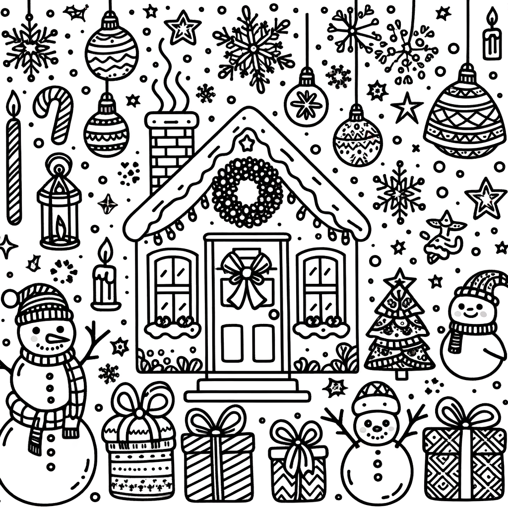Kostenlose Weihnachten Ausmalbild PDF