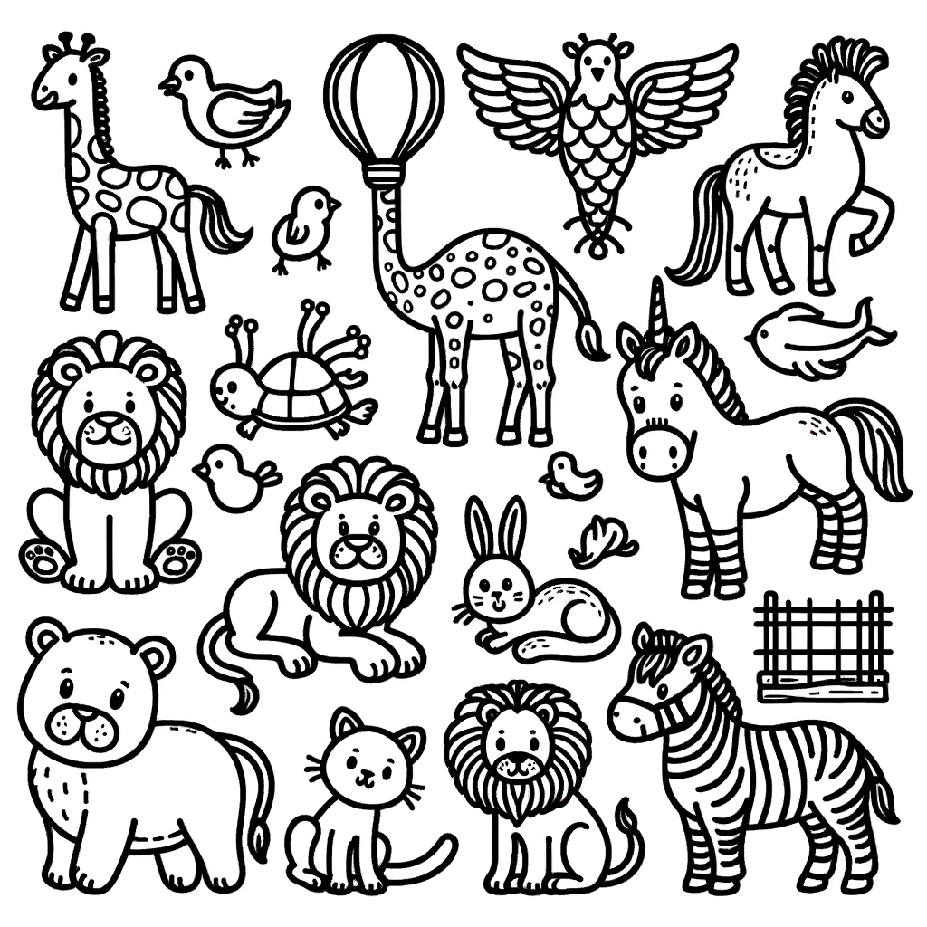 Kostenlose Zoo Malvorlagen PDF