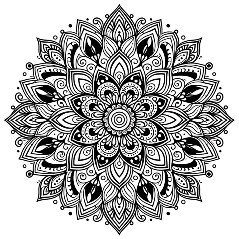 Mandala Ausmalbild PDF zum Drucken - Meine-Malvorlage.de