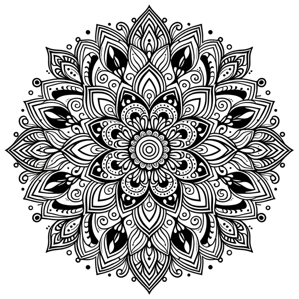 Mandala Ausmalbild PDF zum Drucken