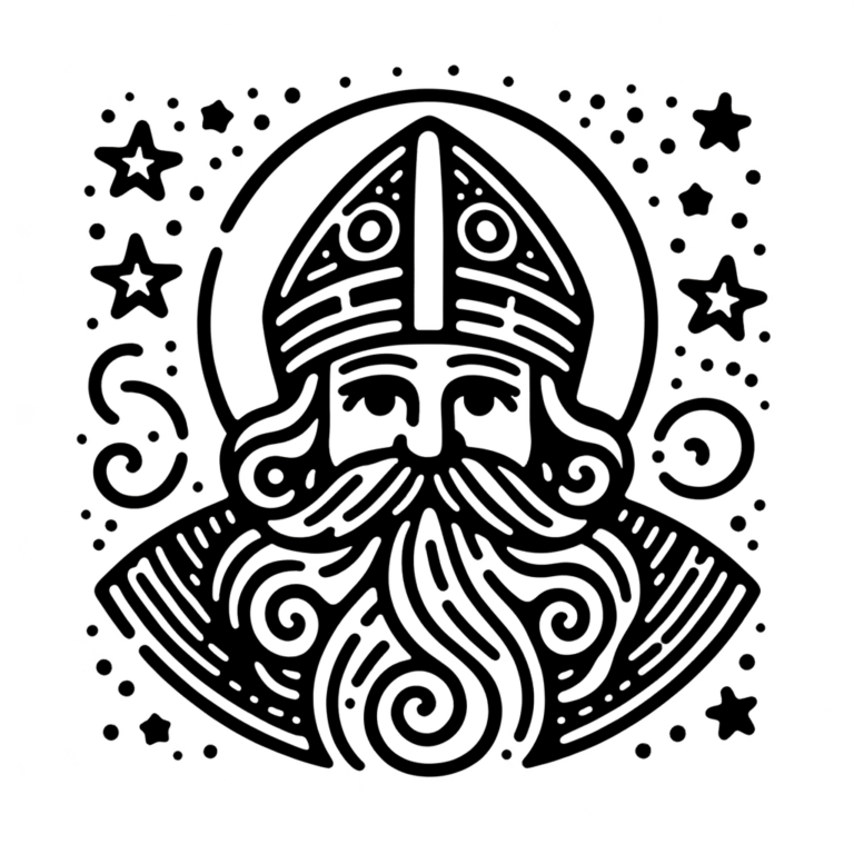 Nikolaus Ausmalbild zum Download - Meine-Malvorlage.de