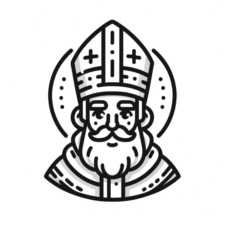  Nikolaus Ausmalbild zum PDF Download - Meine-Malvorlage.de Motiv 