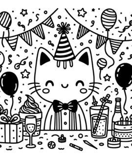 Party Malvorlage zum Ausdrucken