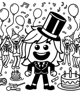 Party Malvorlagen kostenloses PDF