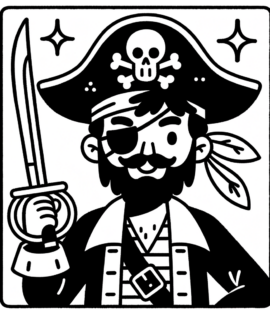 Pirat Malvorlage kostenlos PDF