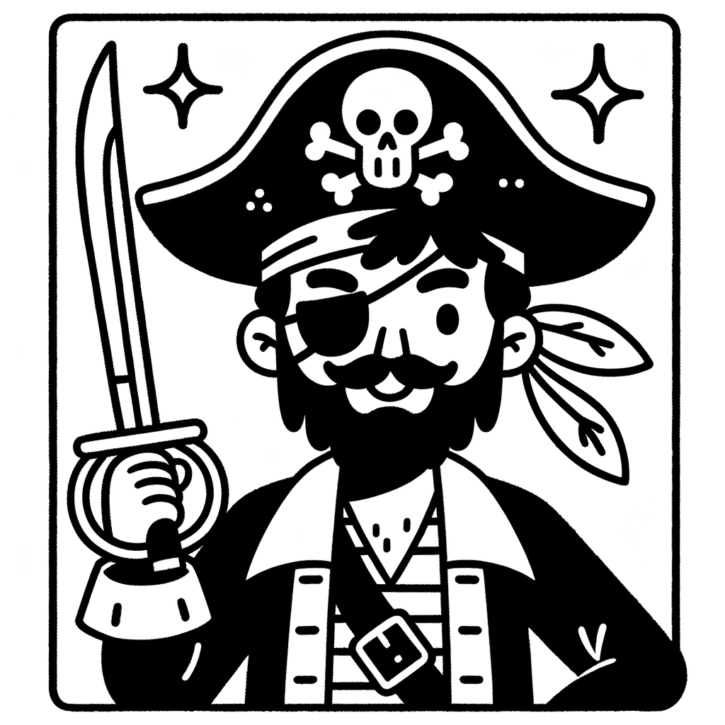 Pirat Malvorlage kostenlos PDF
