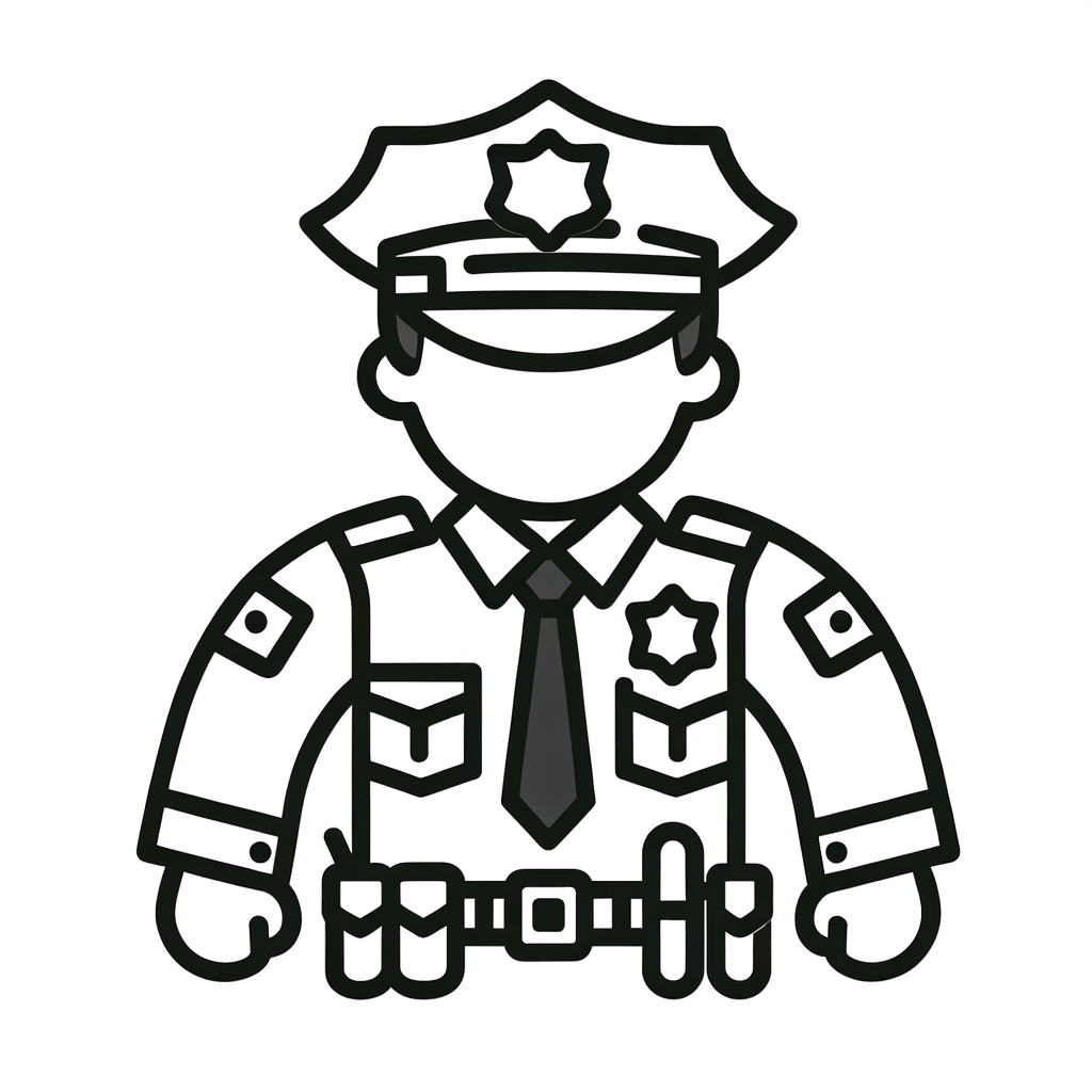 Polizei Ausmalbild zum Download