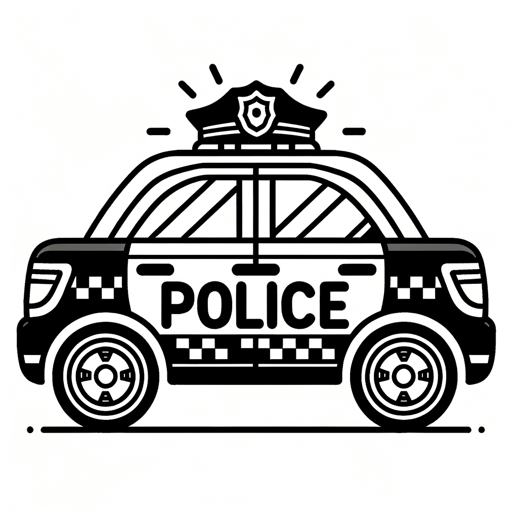 Polizei Ausmalbild zum PDF Download