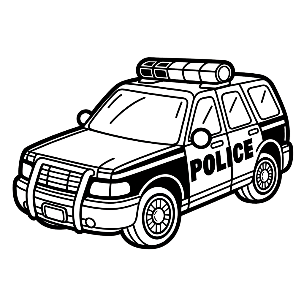 Polizeiauto Ausmalbilder zum Drucken