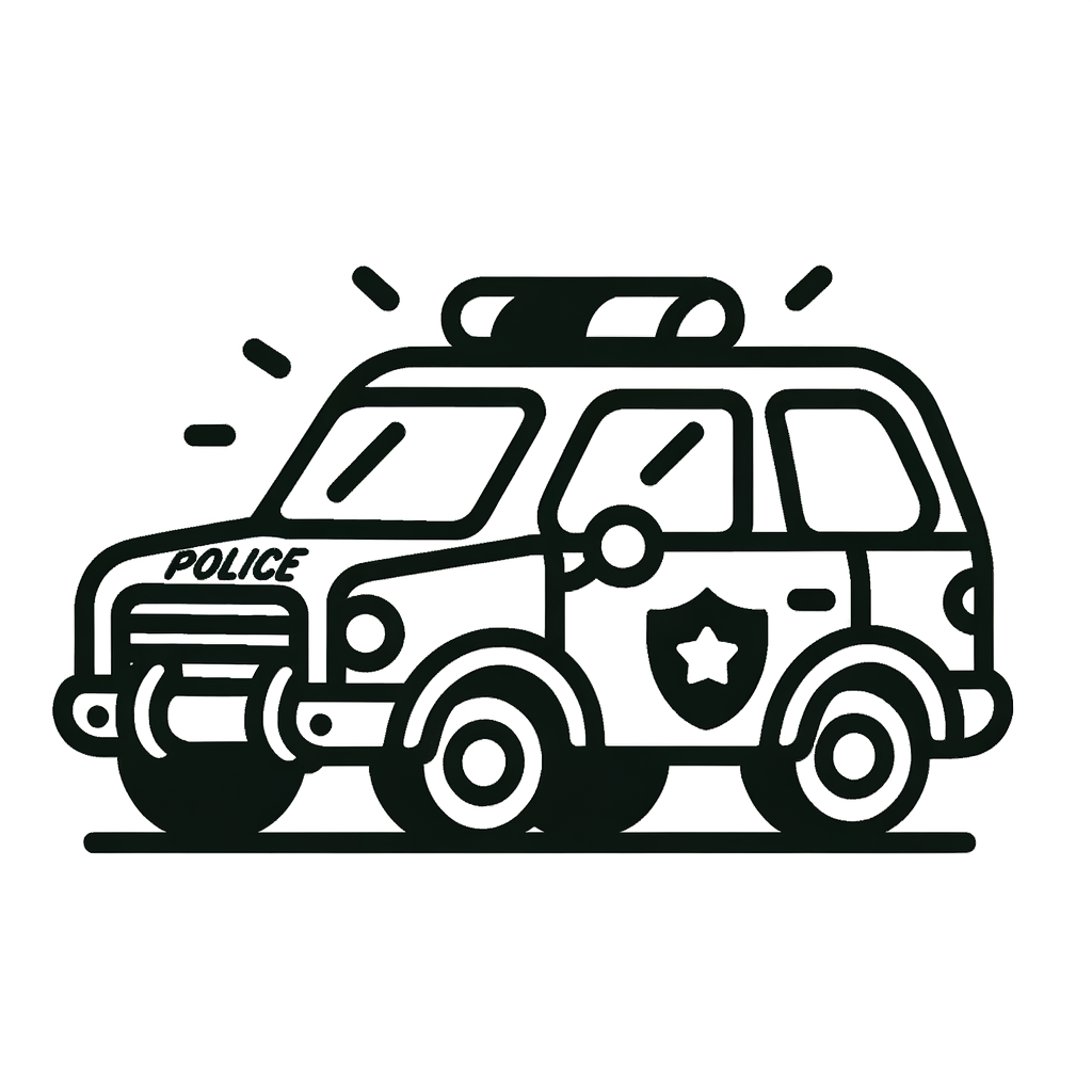 Polizeiauto Malvorlage kostenlos PDF