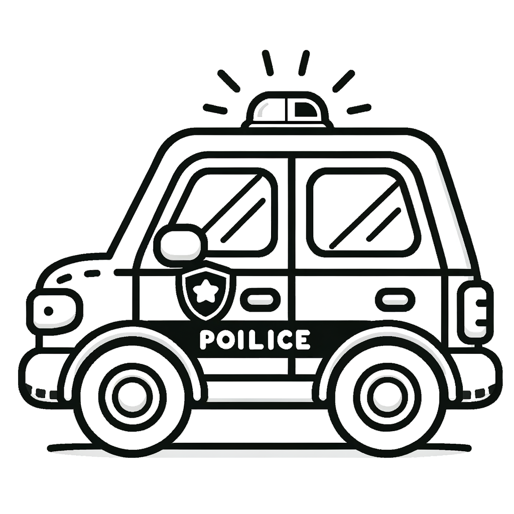 Polizeiauto PDF zum Ausdrucken