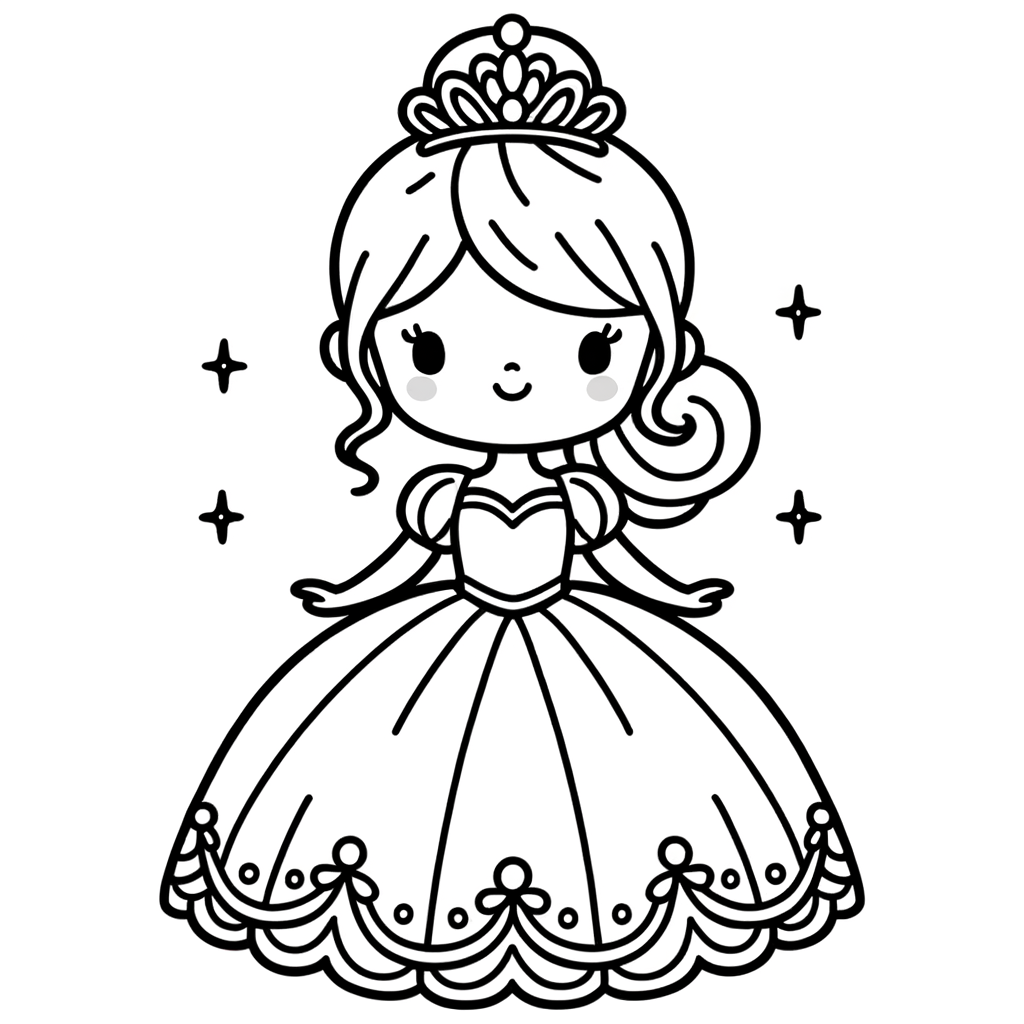 Prinzessin Druckvorlage Gratis kostenlose PDF zum ausdrucken