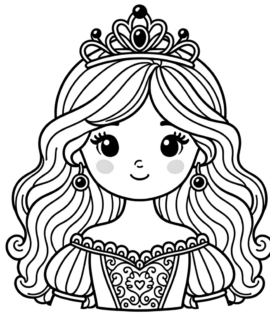 Prinzessin Kostenlose Malvorlagen kostenlose PDF zum ausdrucken