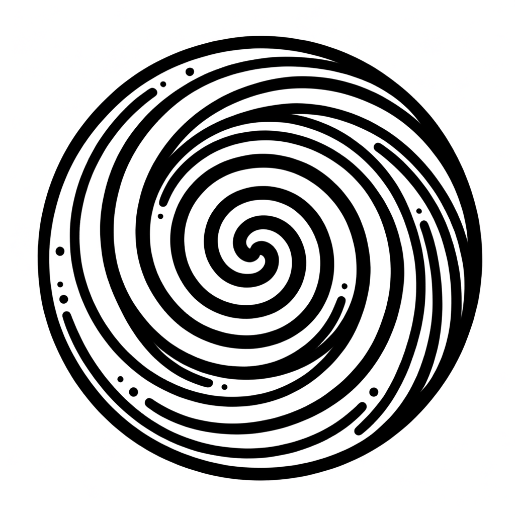 Spirale Ausmalbild PDF zum Drucken