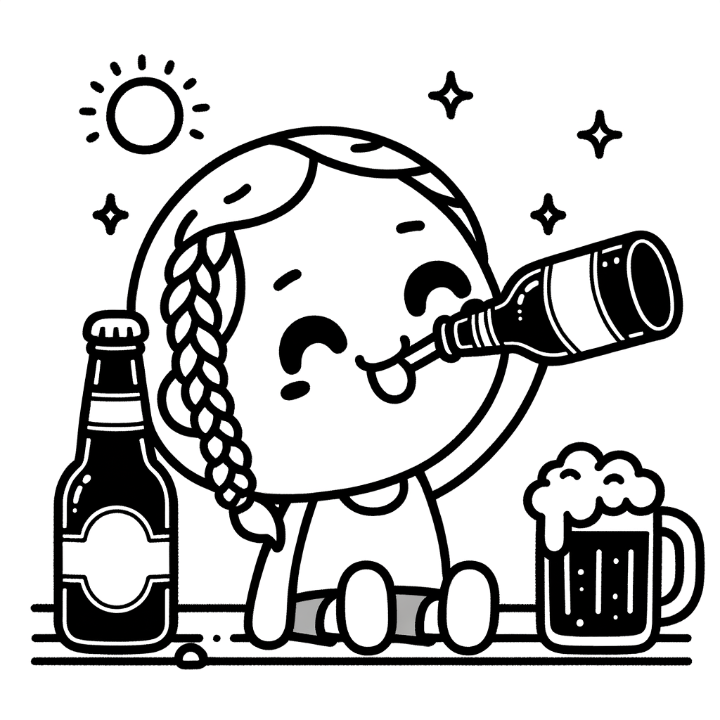 Trinken Malvorlage kostenlos PDF
