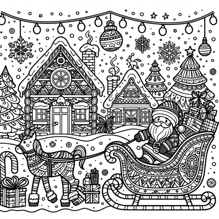 Weihnachten Malbild kostenlos PDF - Meine-Malvorlage.de