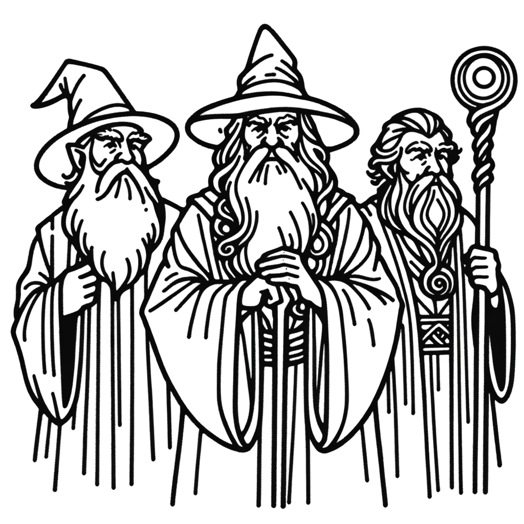 Zauberer Malvorlage kostenlos PDF